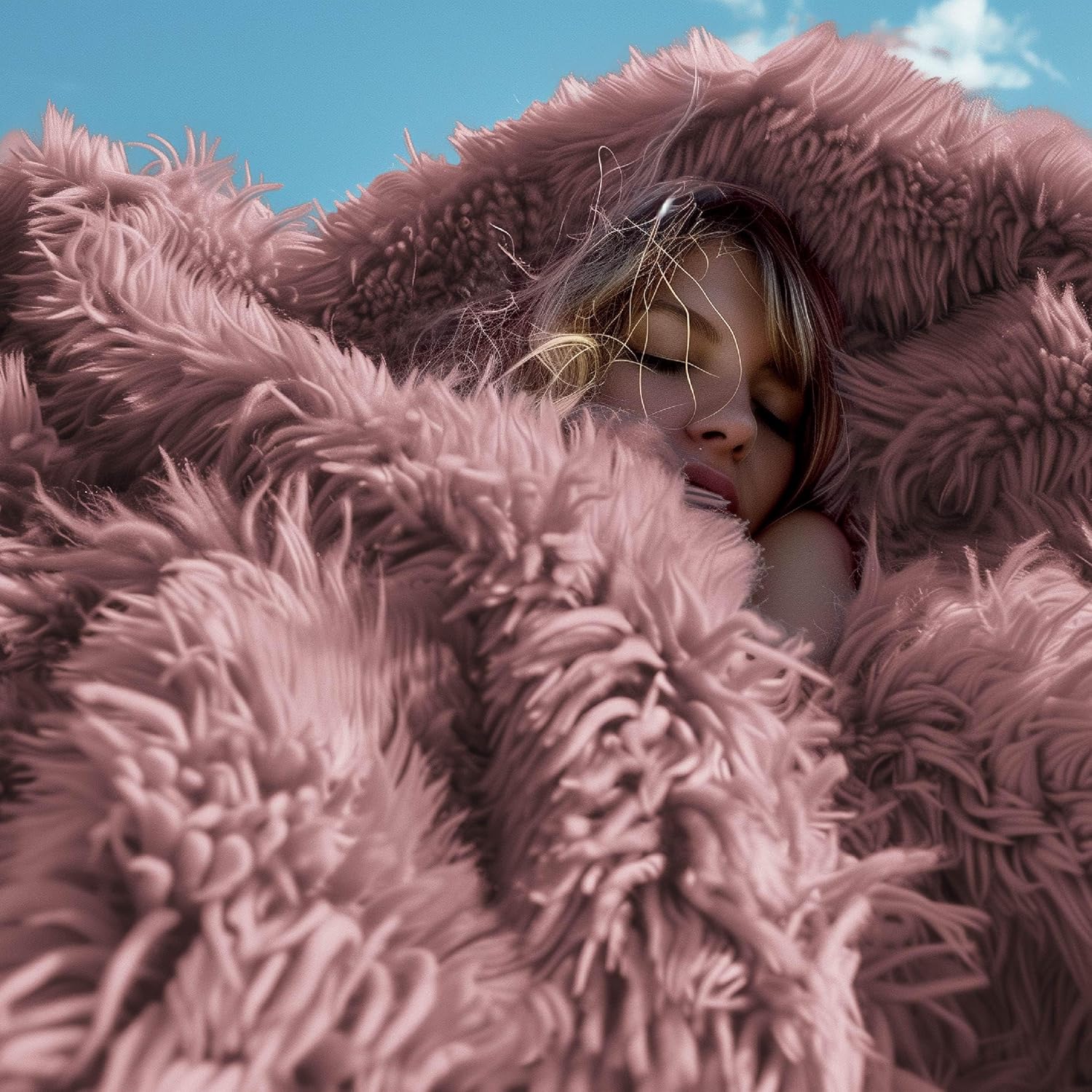 Bedsure GentleSoft Fluffy Dusty Pink Throw Blanket Gifts for Women, Girls, Soft Fleece Cozy Fuzzy Sherpa Plush Warm Minky Thick Faux Fur Throws for Couch, Dark Pink Decor Blanket Gifts for Her, 50x60 - Image 8