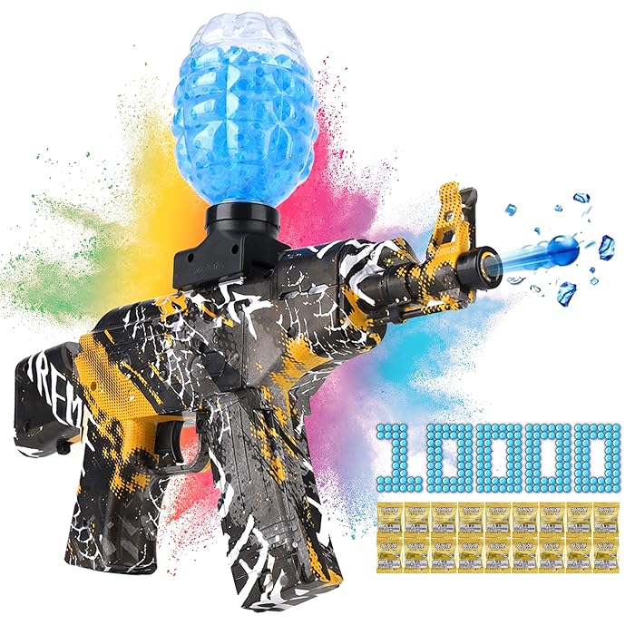 Buy Gel Ball Blaster Gun, NEOPAPA AK47 Electric Toy Foam Splatter Ball
