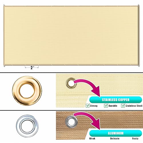 Miniatura 4 de Royal Shade Cubierta de repuesto para toldo de pérgola impermeable azul de 11 pies de ancho x 15 pies de largo, tela de 220 GSM para patio al aire