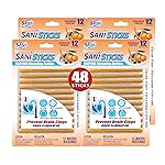 SANI 360 Sani Sticks Drain Cleaner and Deodorizer, 48 Count, Orange Scent Enzyme Pipe Cleaners, Eliminate Odors, Prevent Clogged Drains, Safe for Sinks, Bathtub Drains, Septic Tanks