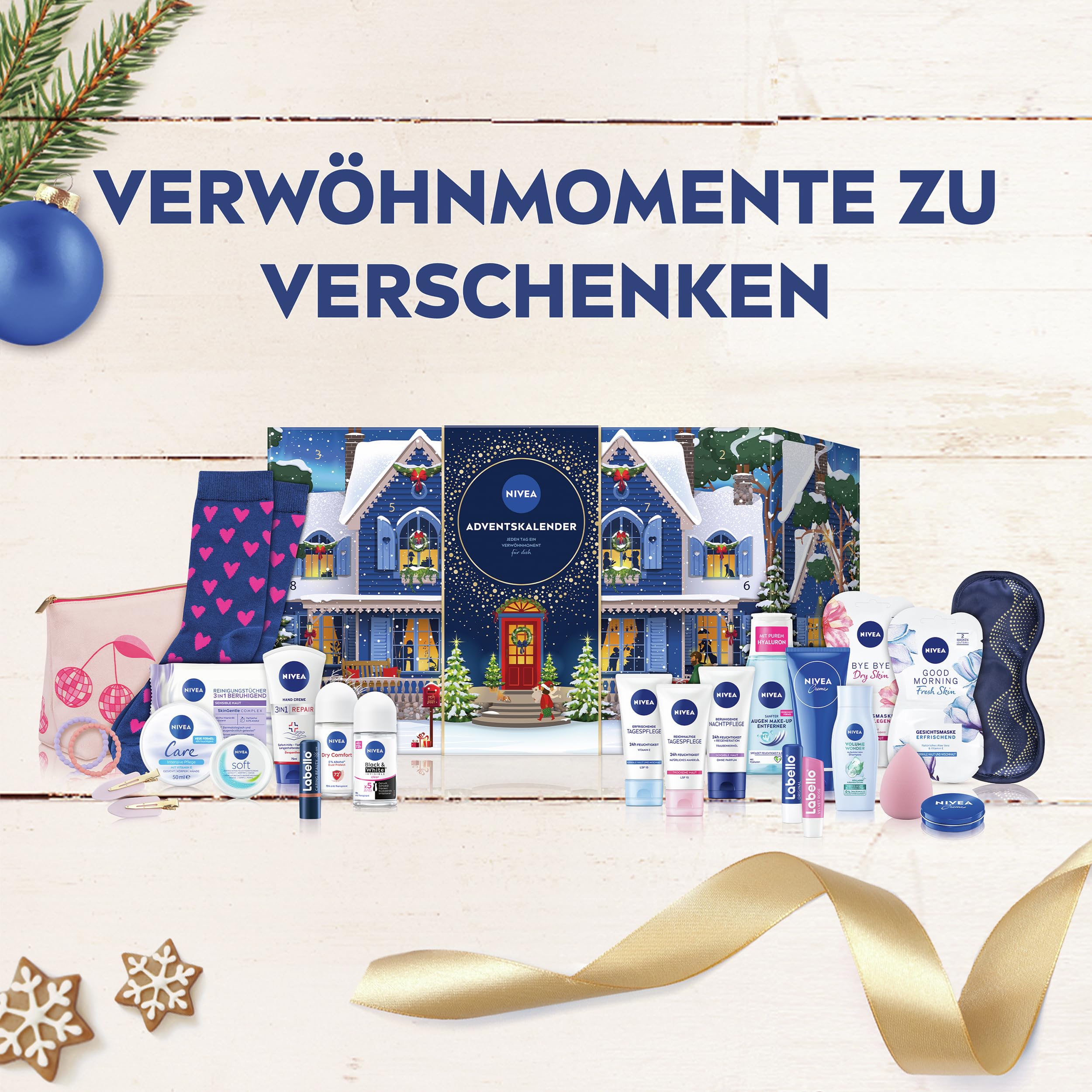 NIVEA Adventskalender 2025 24 Türchen Pflegeprodukte Weihnachtskalender Pflegeset