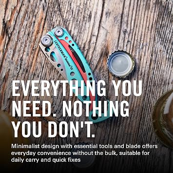 LEATHERMAN ، Skeletool CX ، 7 في 1 خفيف الوزن ، الحد الأدنى متعدد الأدوات للحمل اليومي (EDC) ، المنزل ، الحديقة وفي الهواء الطلق ، الجنة الزرقاء