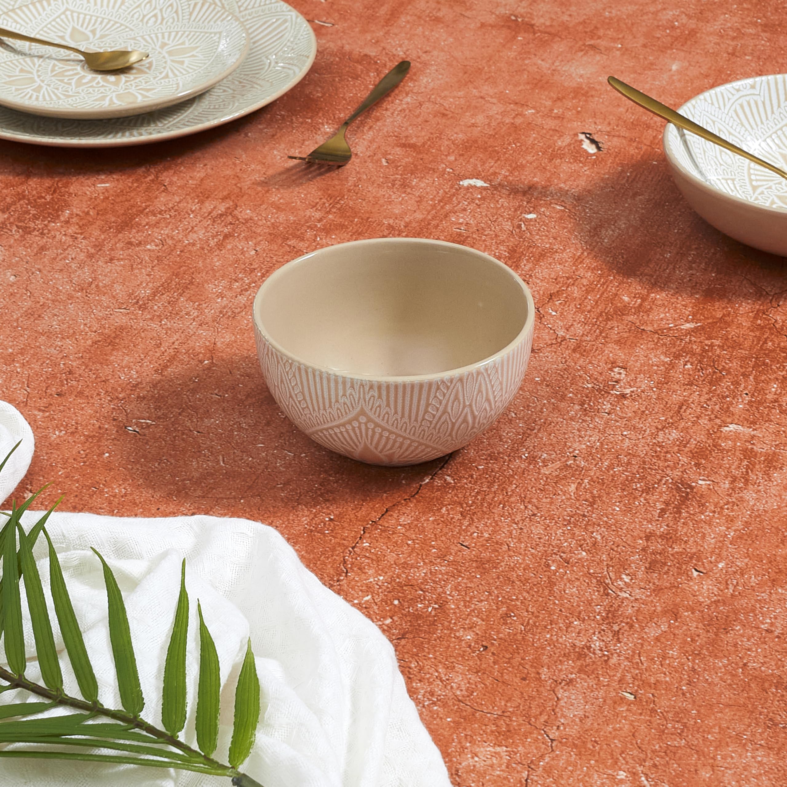 HOME DECO FACTORY Bol Sahara en Céramique 65 cl Soupes et Salades Beige