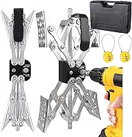 Vista 1 de Calzo de rueda estabilizador de RV en forma de X (permite ajustar el taladro) de doble eje para caravana, remolque de viaje, cámper, neumático