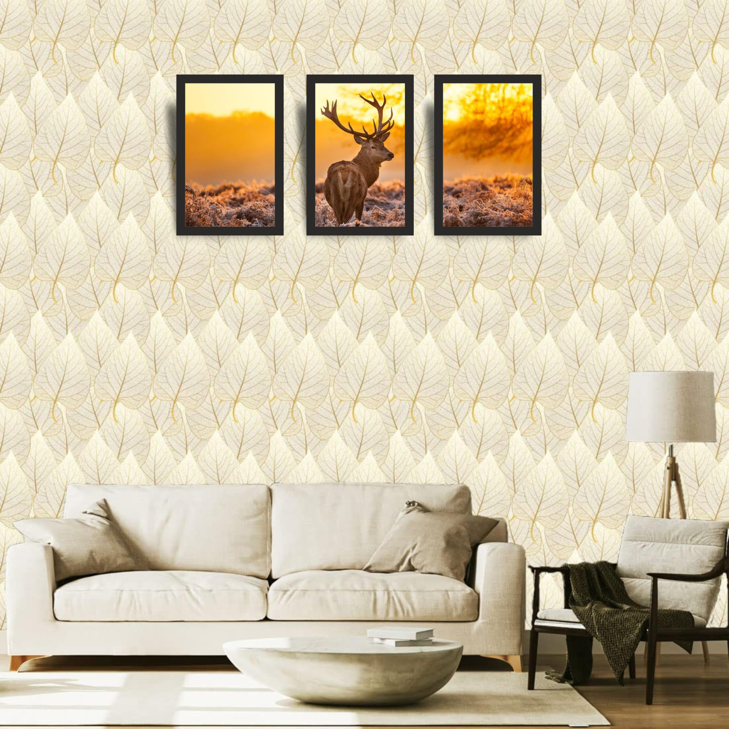 Deer Wildlife Wall Art Frame Set of 3