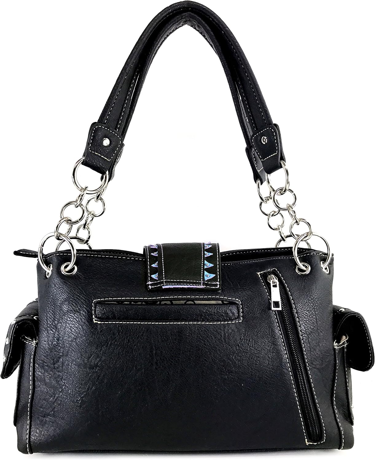 Zelris Buckle Abstract Butterfly Artwork Women Conceal Carry Shoulder Handbag