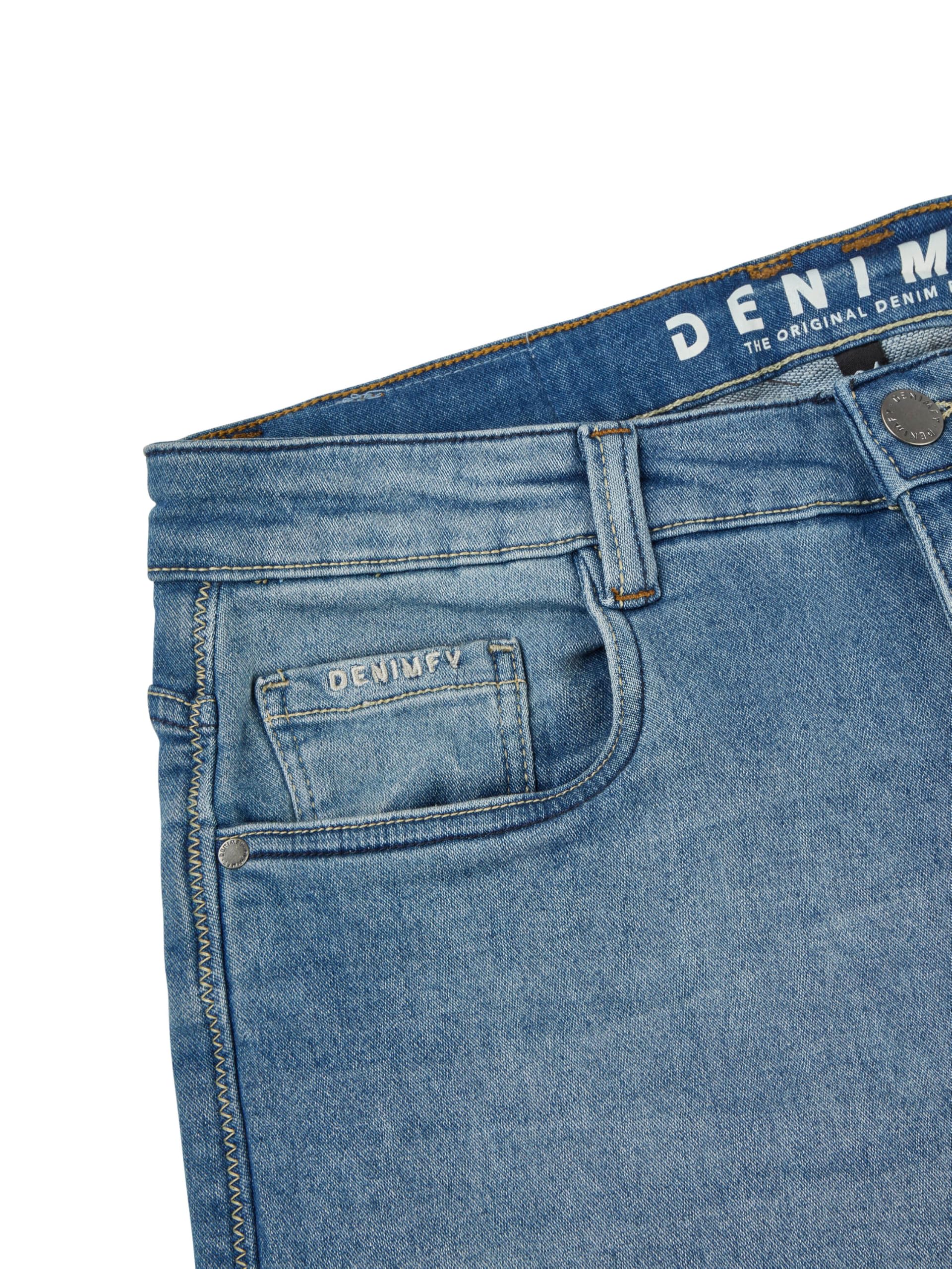 DENIMFY Jeans Shorts Herren Stretch Kurz Regular Fit DFAri Kurze Hose | Sommer Denim Einfarbig Grau Blau 31 32 33 34 36 38 40 42 44 46