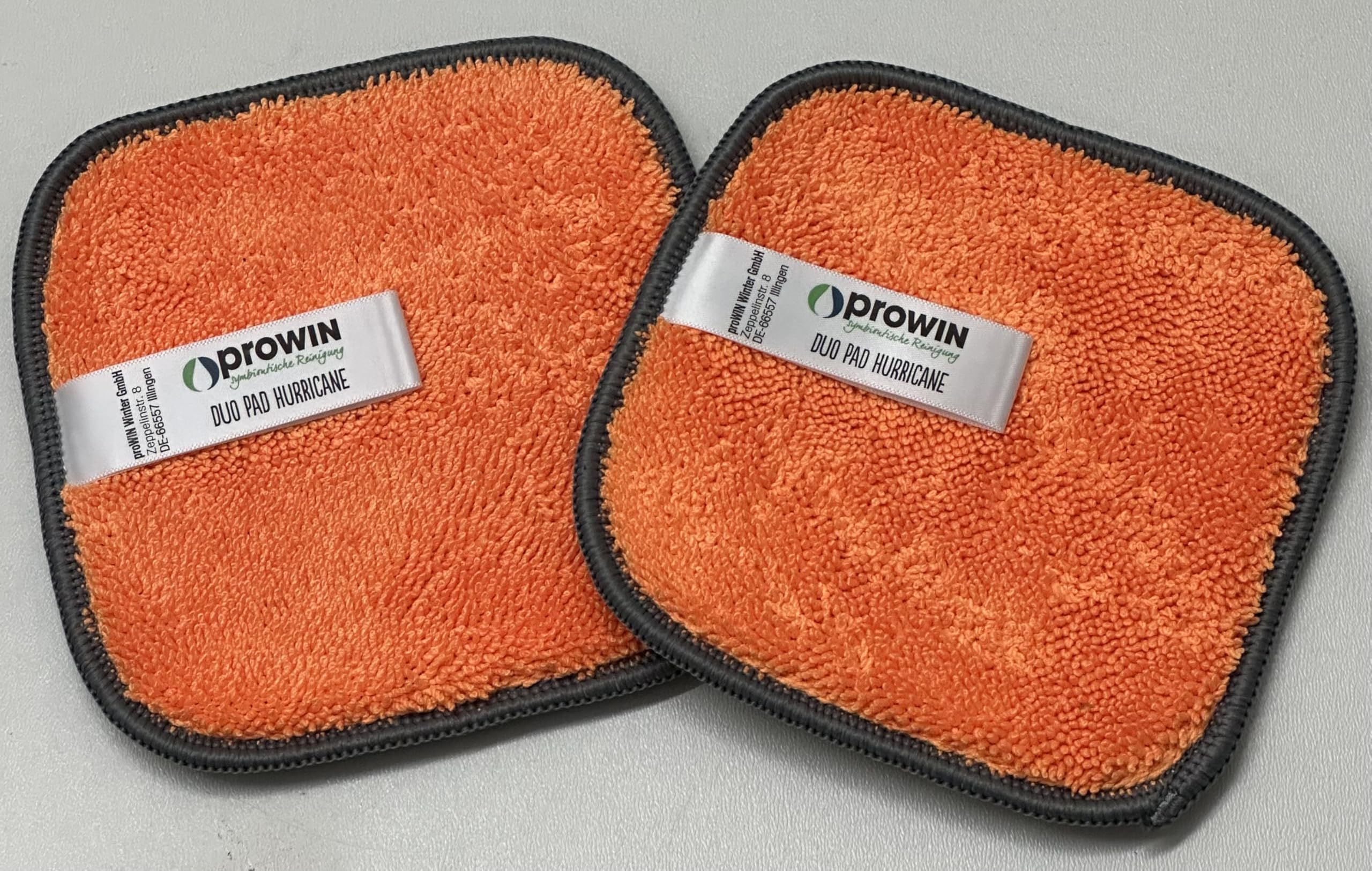 proWIN DUO PAD HURRICANE Lot de 2 tapis Anthracite/orange 13 x 13 cm