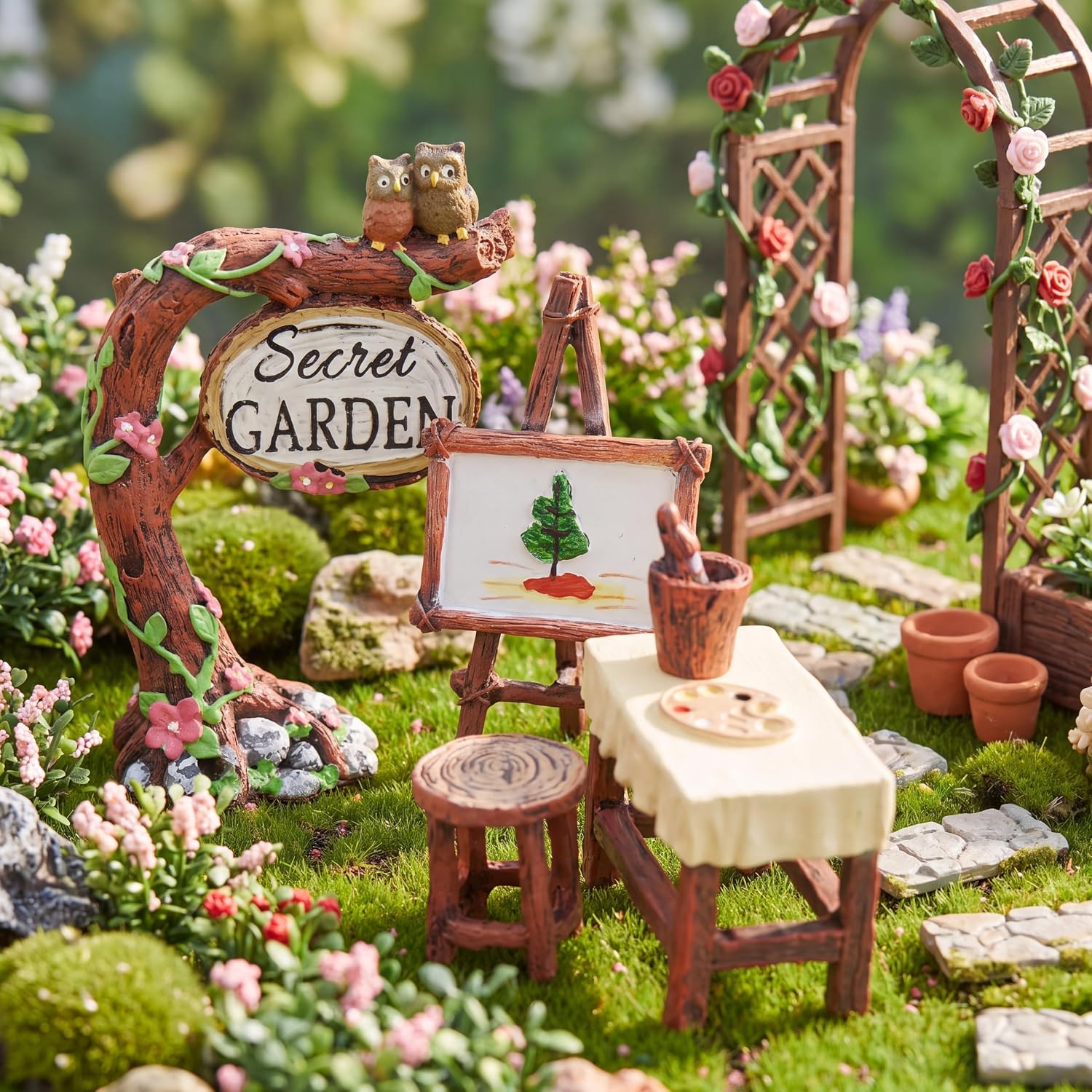 Skyflex Art-Studio Miniature Painting Garden 5Pcs Kit Resin Set