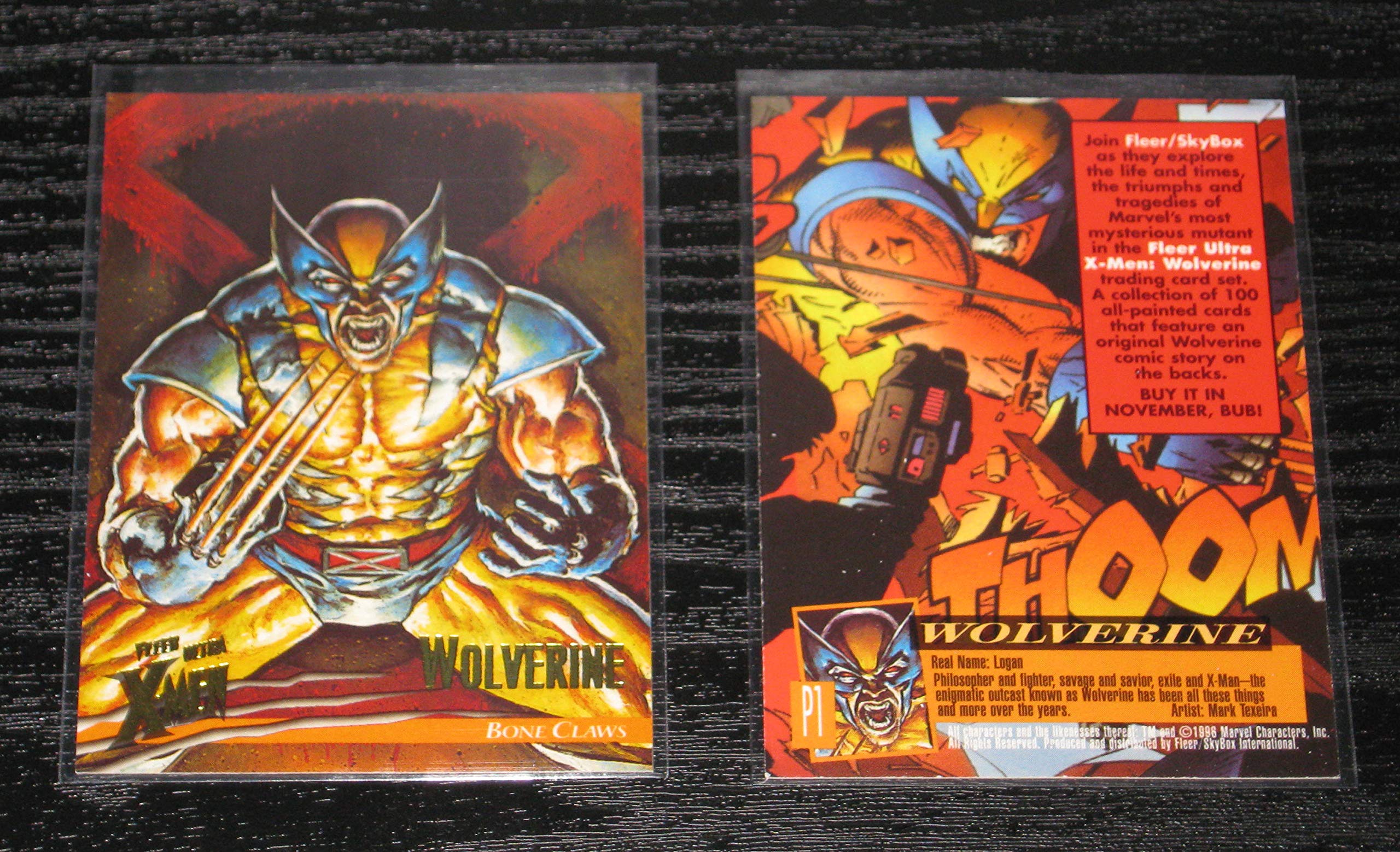 Amazon.com: 1996 Fleer Ultra X-Men: Wolverine P-1 Promo Card NM/M Rare :  Toys & Games