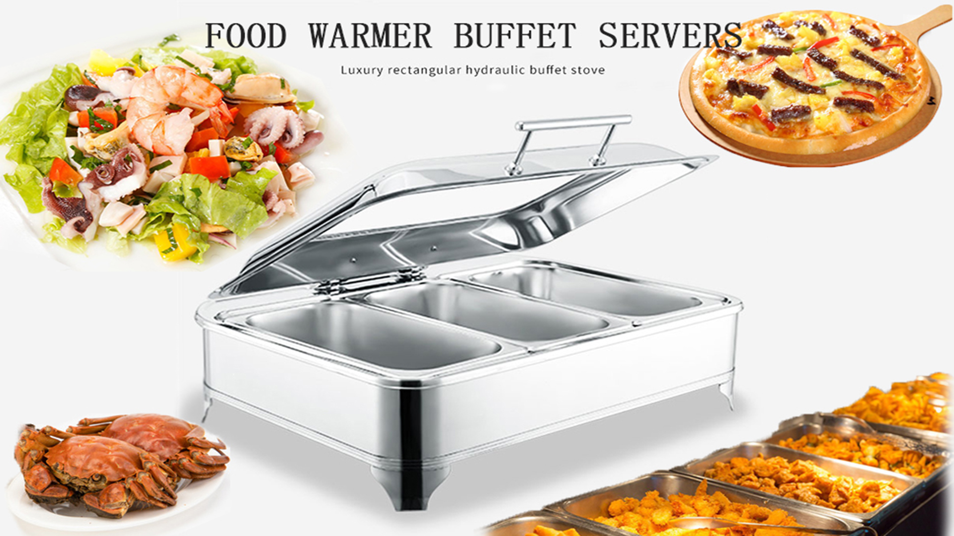 Chafing Dish Scaldavivande 9 L 2 Contenitori Per Carburante