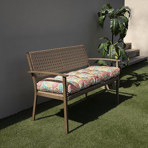 Miniatura 2 de Sorra Home Cojín de banco Boho, 60 x 19 x 3, rojo