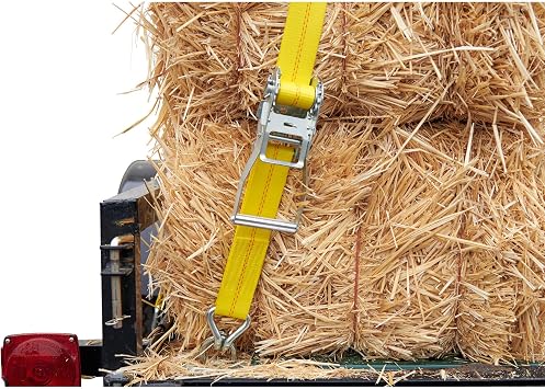 Keeper - 2 x 40' Hay Baler Heavy Duty Ratchet Tie-Down - 3,333 lbs. Working Load Limit