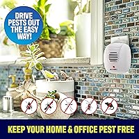 Vista 5 de Bell + Howell Ultrasonic Pest Repeller Home Kit (Pack of 3), Ultrasonic Pest Repeller, Pest Repellent for Home, Bedroom, Office, Kitchen, Warehouse