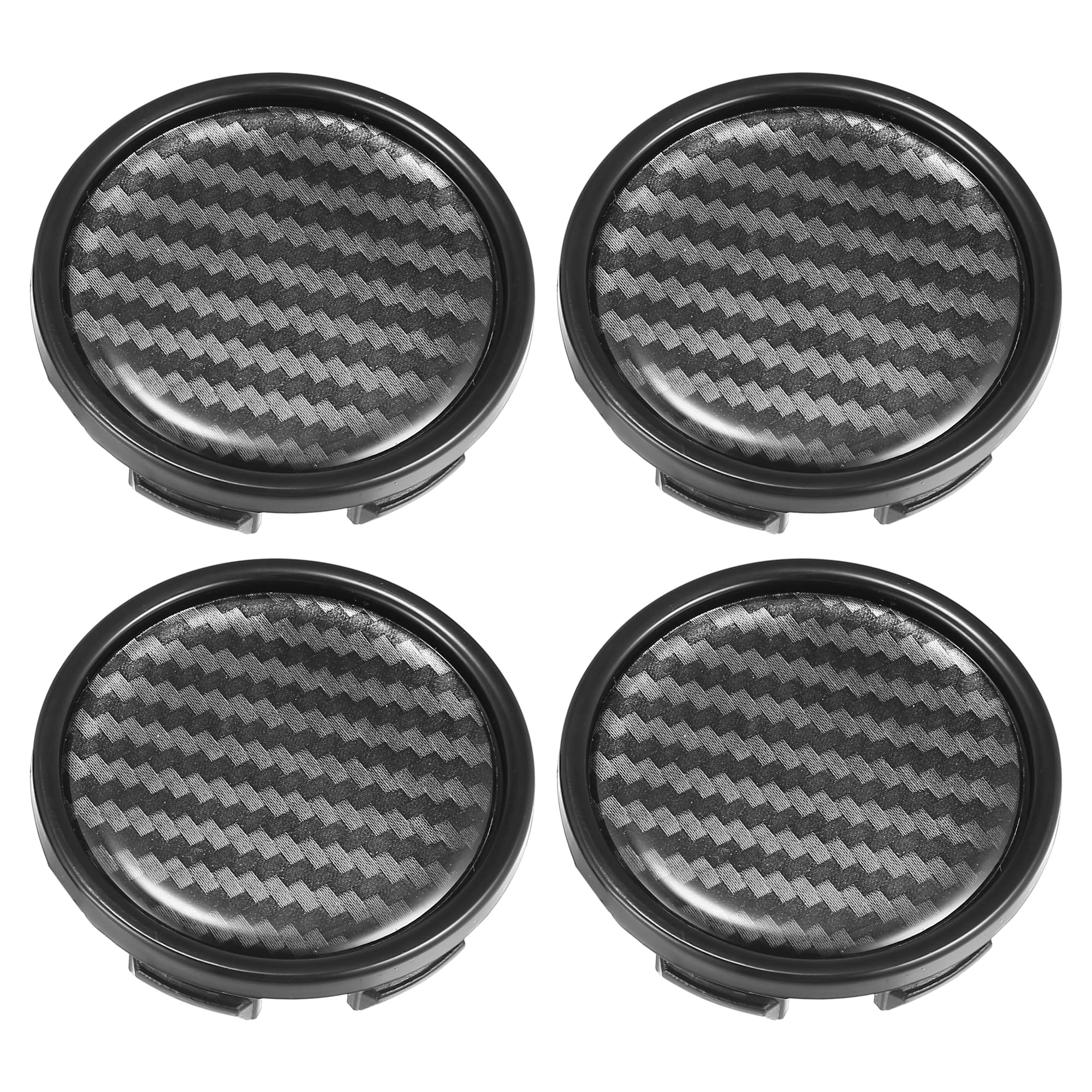 X AUTOHAUX 4 Pieces Universal 58mm Dia 6 Clips Wheel Tyre Center Hub Caps Cover Black for Auto Vehicle