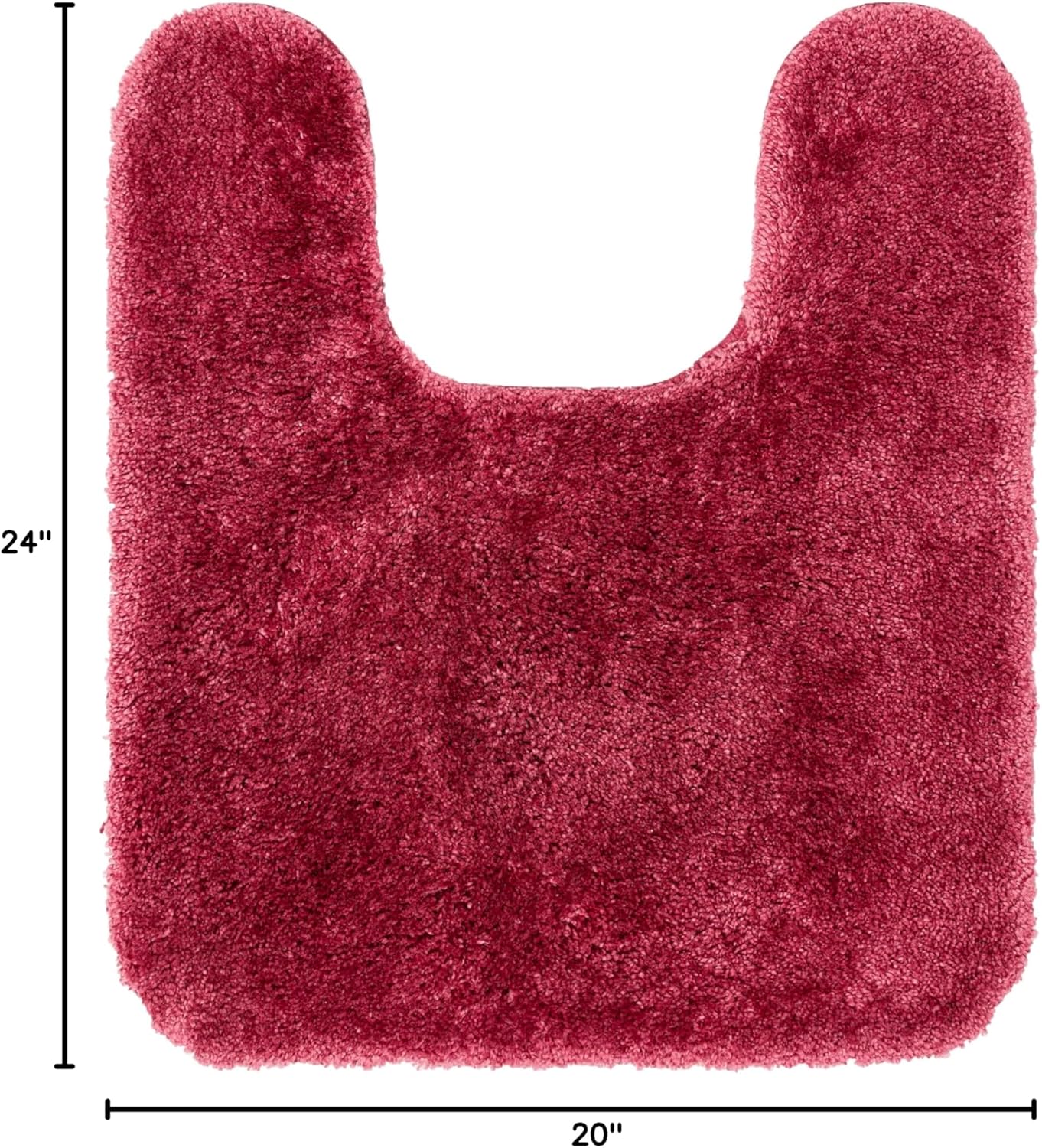 Mohawk Home Goliath Machine Washable Bath Mat 20" x 24" Contour Berry