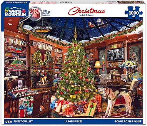 Miniatura 2 de White Mountain Puzzles Christmas Seek & Find - Rompecabezas de 1000 piezas