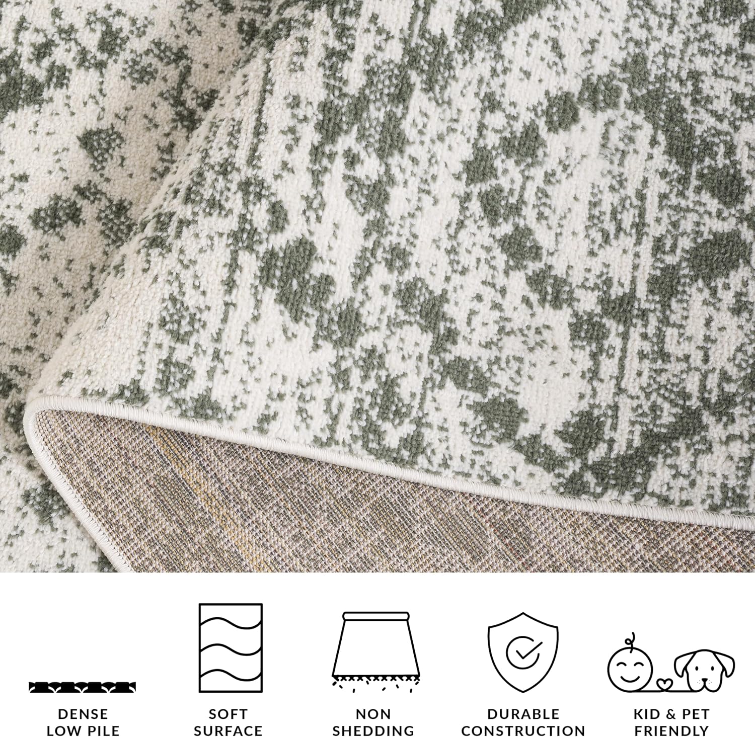 SAFAVIEH Adirondack Collection Runner Rug - 2'6" x 8', Ivory & Green, Geometric Design, Ideal for High Traffic Areas in Entryway, Kitchen & Bathroom (ADR131W-28)