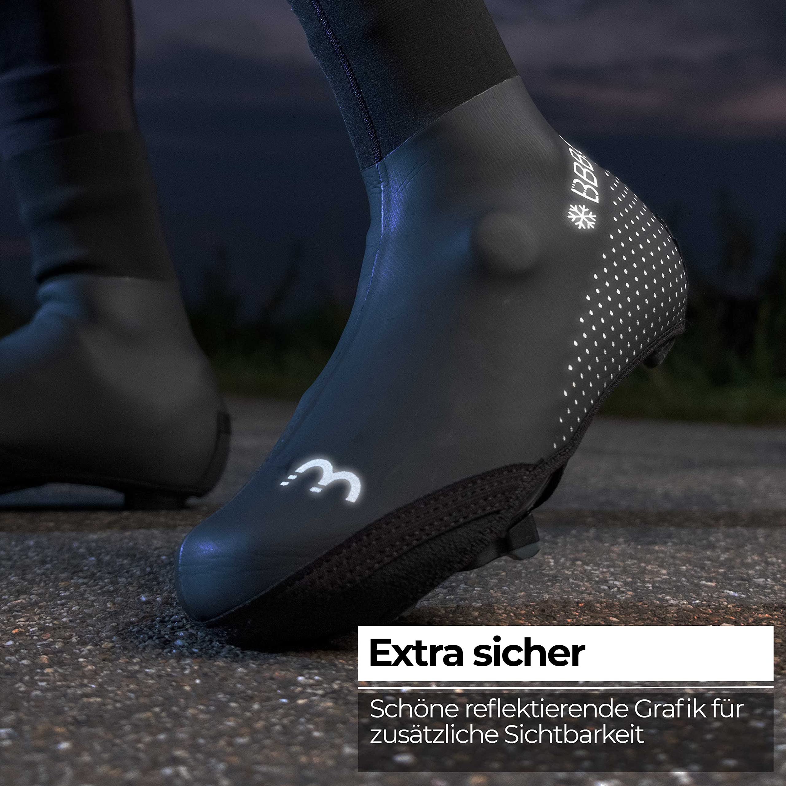 BBB Cycling Fahrrad Überschuhe für Herren und Damen wasserdichte Schuhüberzieher für Rennrad Regenschutz Thermo Ultrawear Zipperless BWS-25