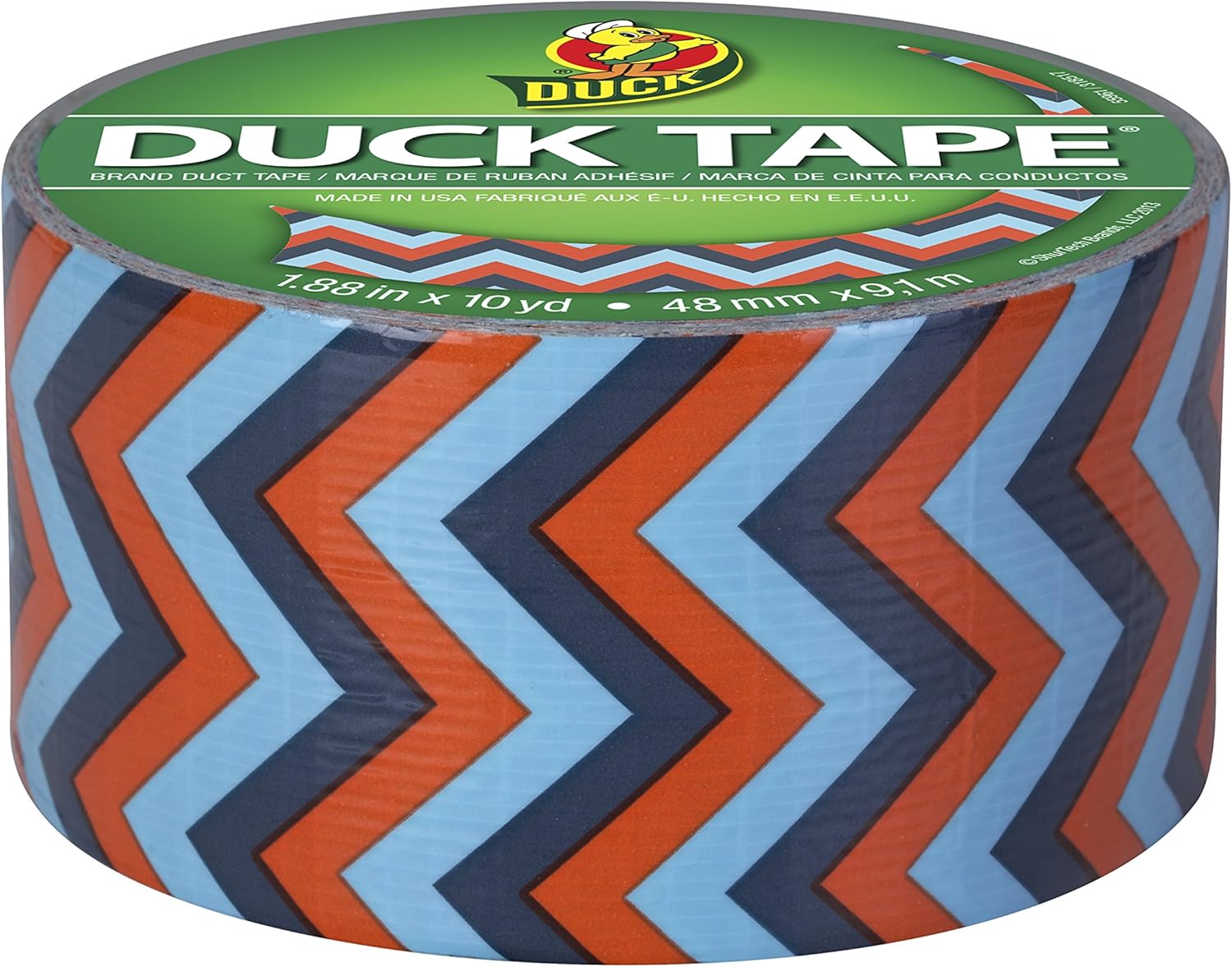 Bіg Sаlе Duck Brand 283044 Printed Duct Tape, Blue Chevron, 1.88 Inches x 10 Yards, Single Roll