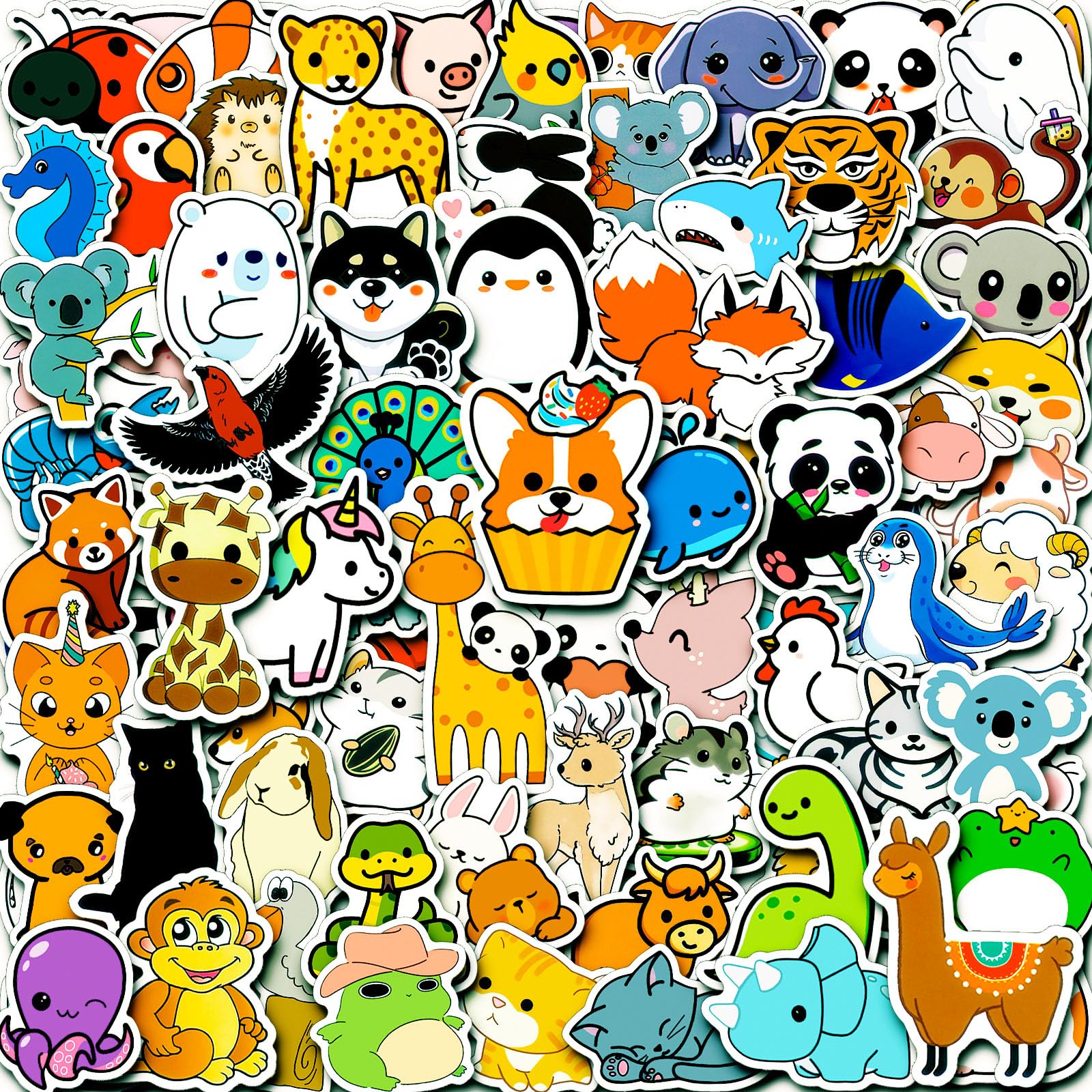 100 stuks grappige hondenstickers, schattige dierenstickers voor journaling, laptop, plakboek, waterflessen, gitaar, koffer, telefoon, snowboard, cool huisdier, waterdichte vinylgeschenken voor