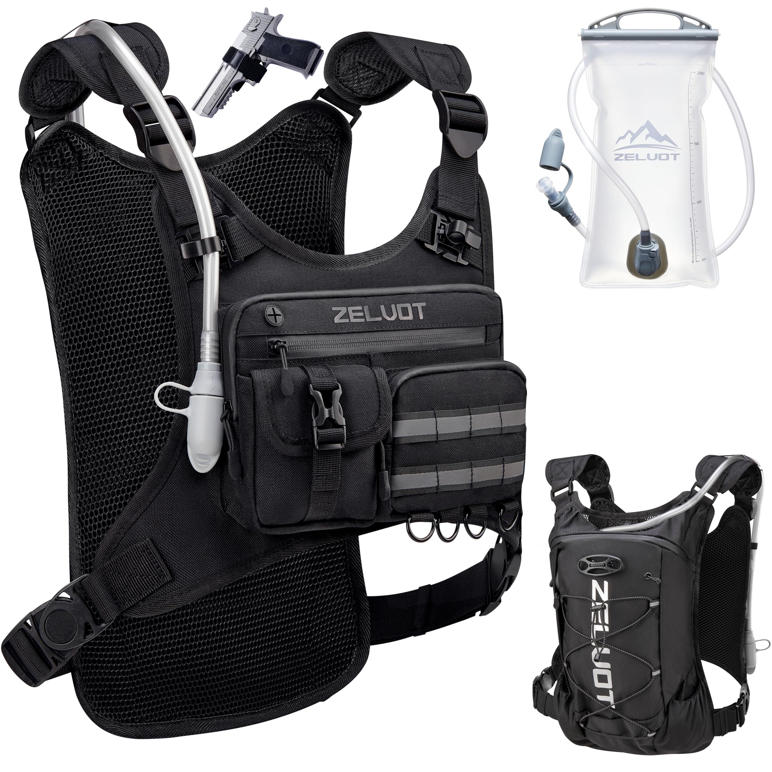 Zelvot Running Vest with 2L Water Bladder