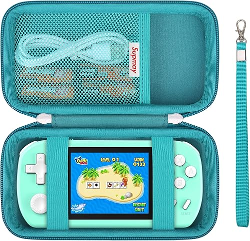 Miniatura 16 de Supmay Funda de transporte compatible con CCTU / TEBIYOU - Juegos de mano para niños, precargados 218 videojuegos retro, soporte portátil para Cubo