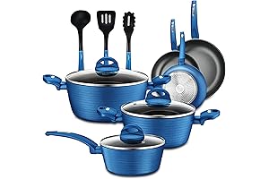 NutriChef Blue Nonstick Cookware Set: Elevate Your Culinary Skills