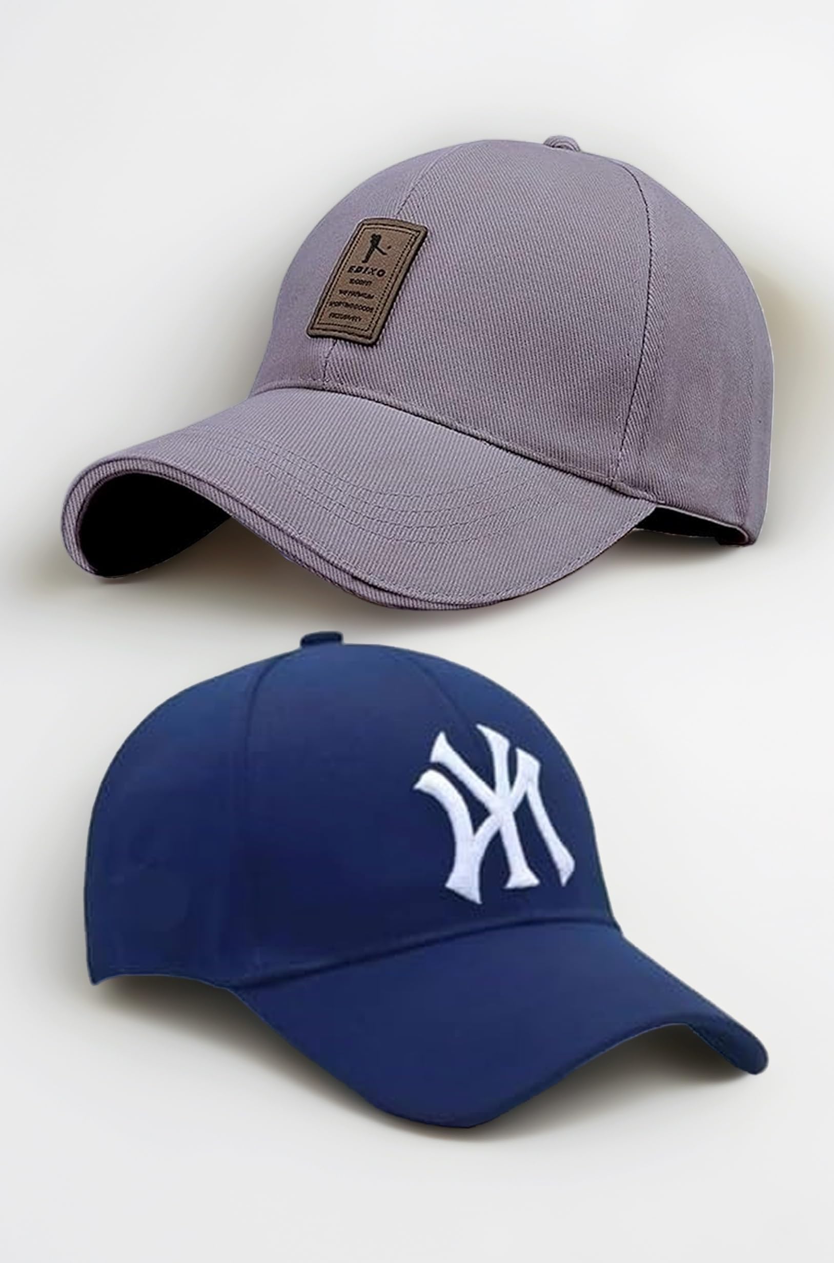 Brand A Unisex NY Baseball Cap Comfortable Adjustable Cap with Stylish, Caps Branded with Adjustable Strap in Summer for Men, Sports Caps for Men & Women Black