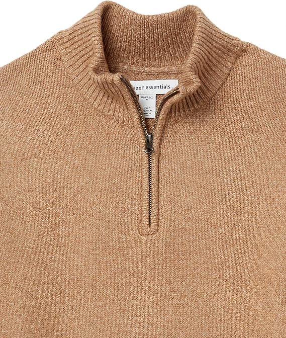 Amazon Essentials Men's Long-Sleeve Soft Touch Quarter-Zip Jumper