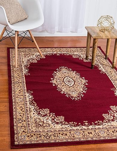 Vista 464 de Unique Loom Reza Collection- Alfombra, Polipropileno, Marrón Marrón/ marfil