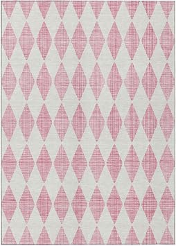 Addison Rugs Chantille ACN578 Pink 3 x 5 Indoor Outdoor Area Rug, Easy Clean, Machine Washable, Non Shedding, Bedroom, Living Room, Dining Room, Kitchen, Patio Rug