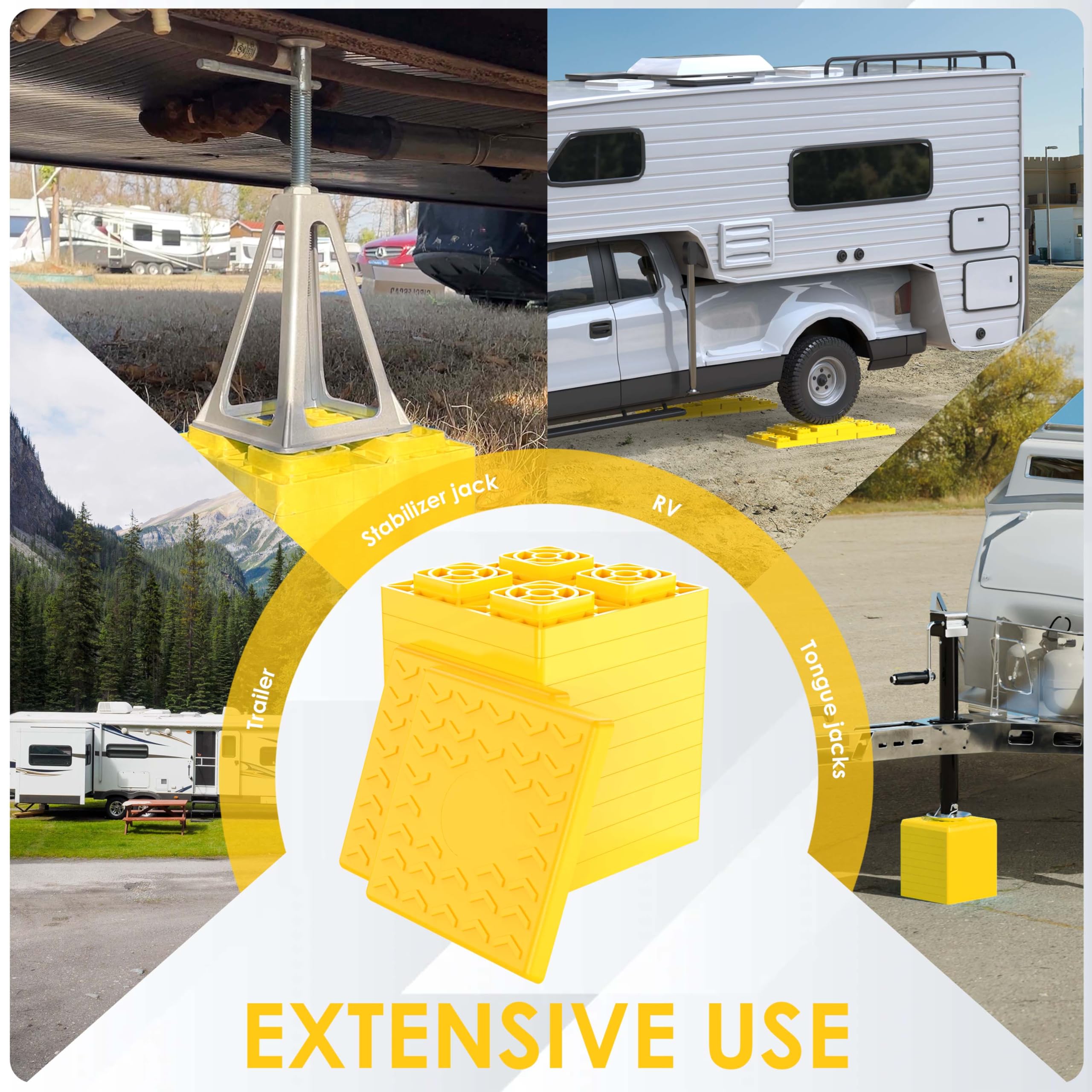 Snapklik.com : CircleRoad Heavy Duty RV Leveling Blocks 12 Pack ...