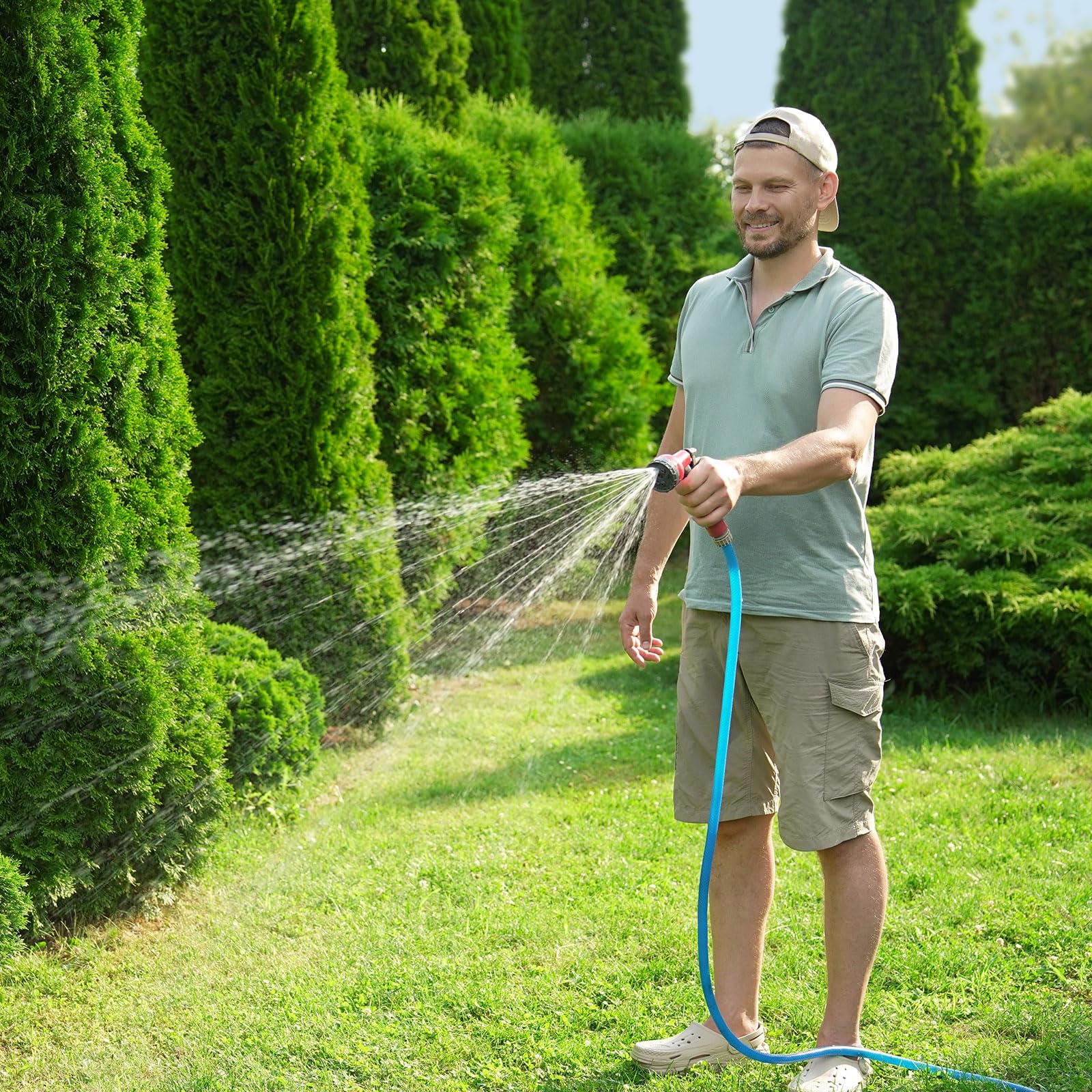 M METERXITY Tubo trasparente, diametro interno 3,8 cm x 3 m, ad alta pressione, intrecciato, flessibile, in PVC, per erogazione di acqua, olio, linee d'aria