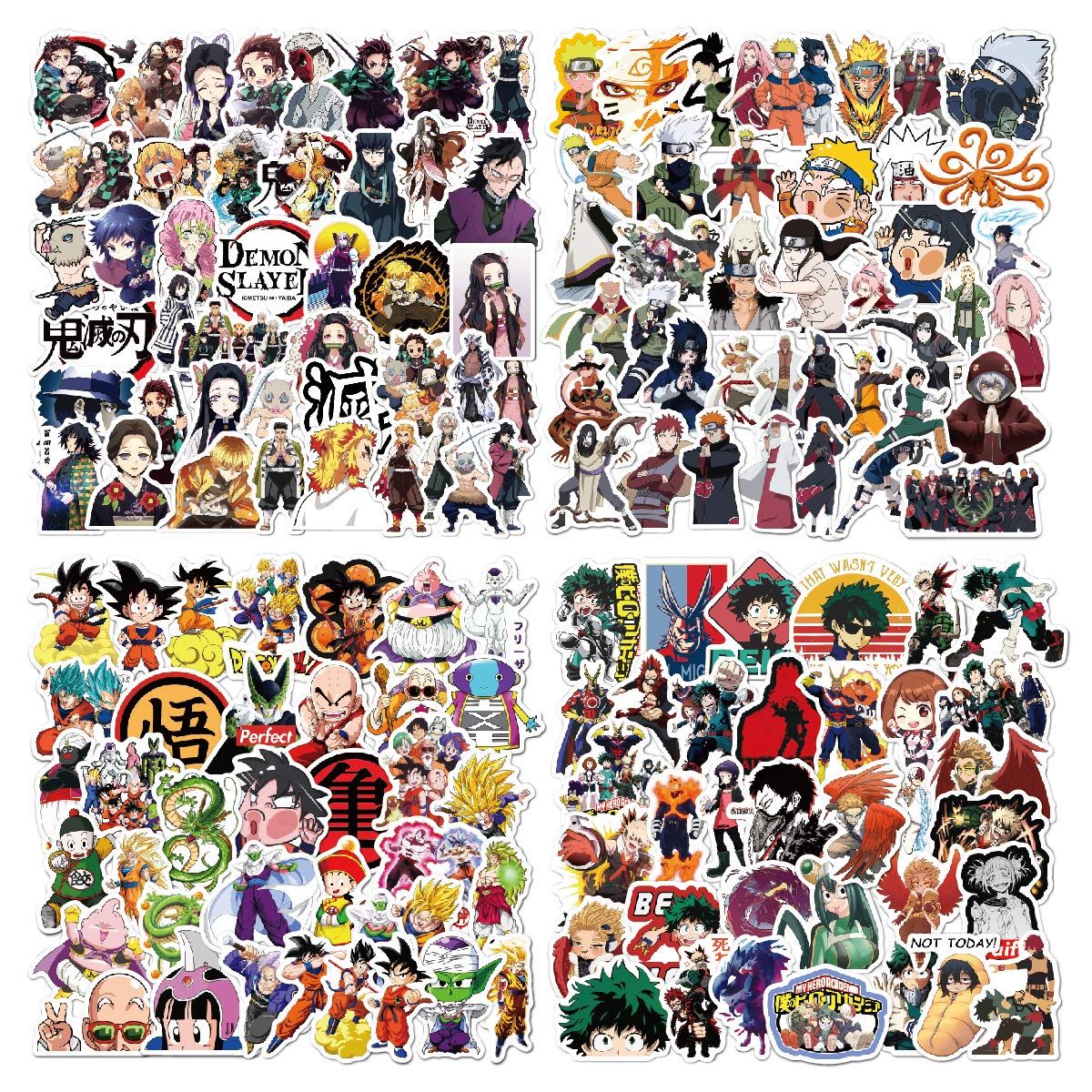Buy 220pcs Anime Stickers Vinyl Waterproof Stickers Naruto My Hero