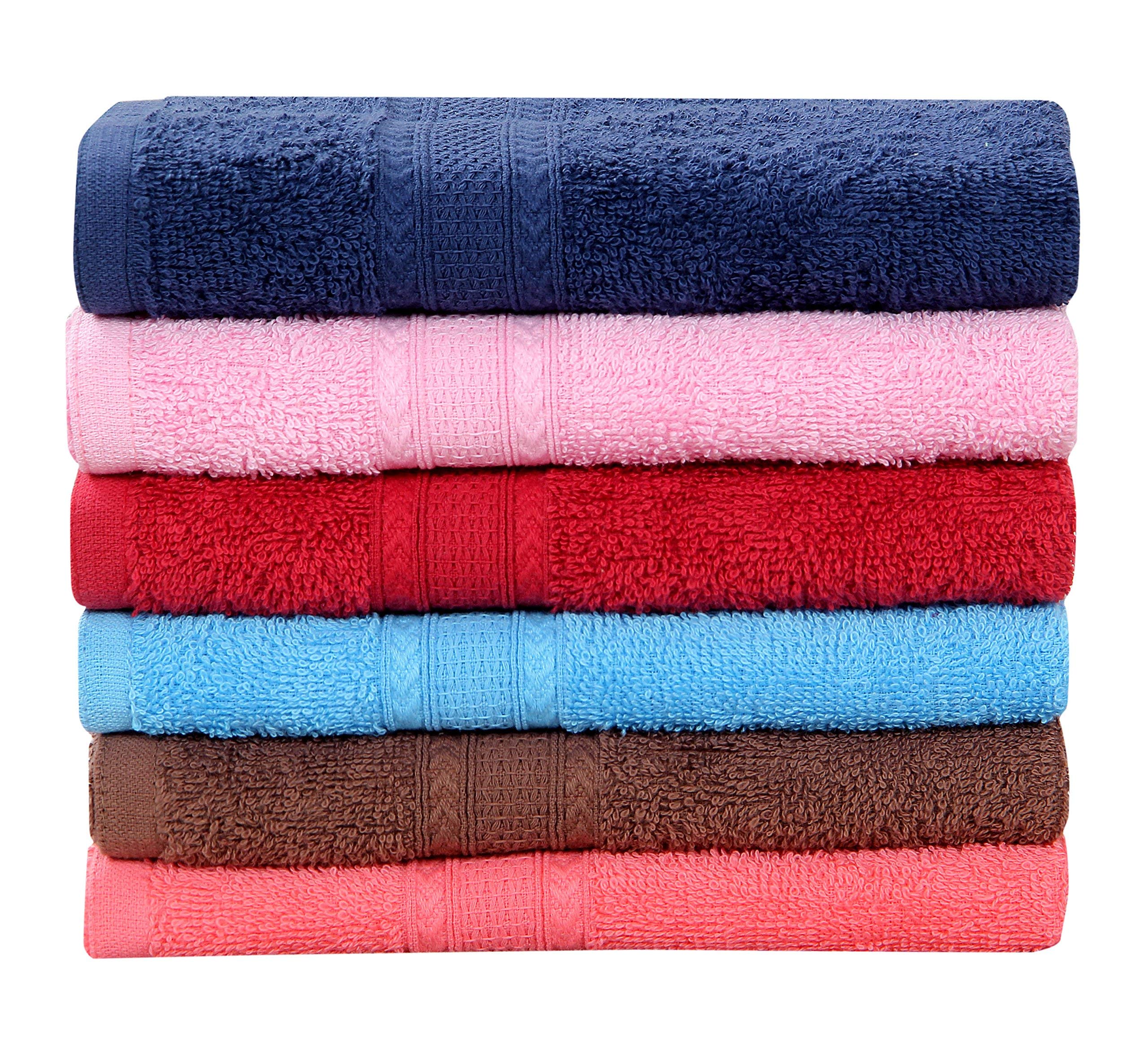 Akin Towel Royal Multicolor Cotton Hand Towel Set | 500 GSM Set of 6 | 100% Cotton Premium Hand Towels | High Absorbent & Luxurious Towels for Hotels & Home | 40 x 60 cm - Multicolor | 4