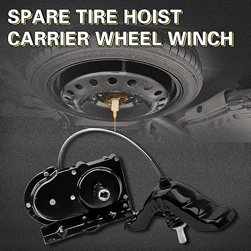 Miniatura 6 de 924-527 Conjunto de elevador de neumático de repuesto para Fort E-150 E-250 E-350 E-450 E-550  Compatible con Ford Econoline  Reemplaza# 924527