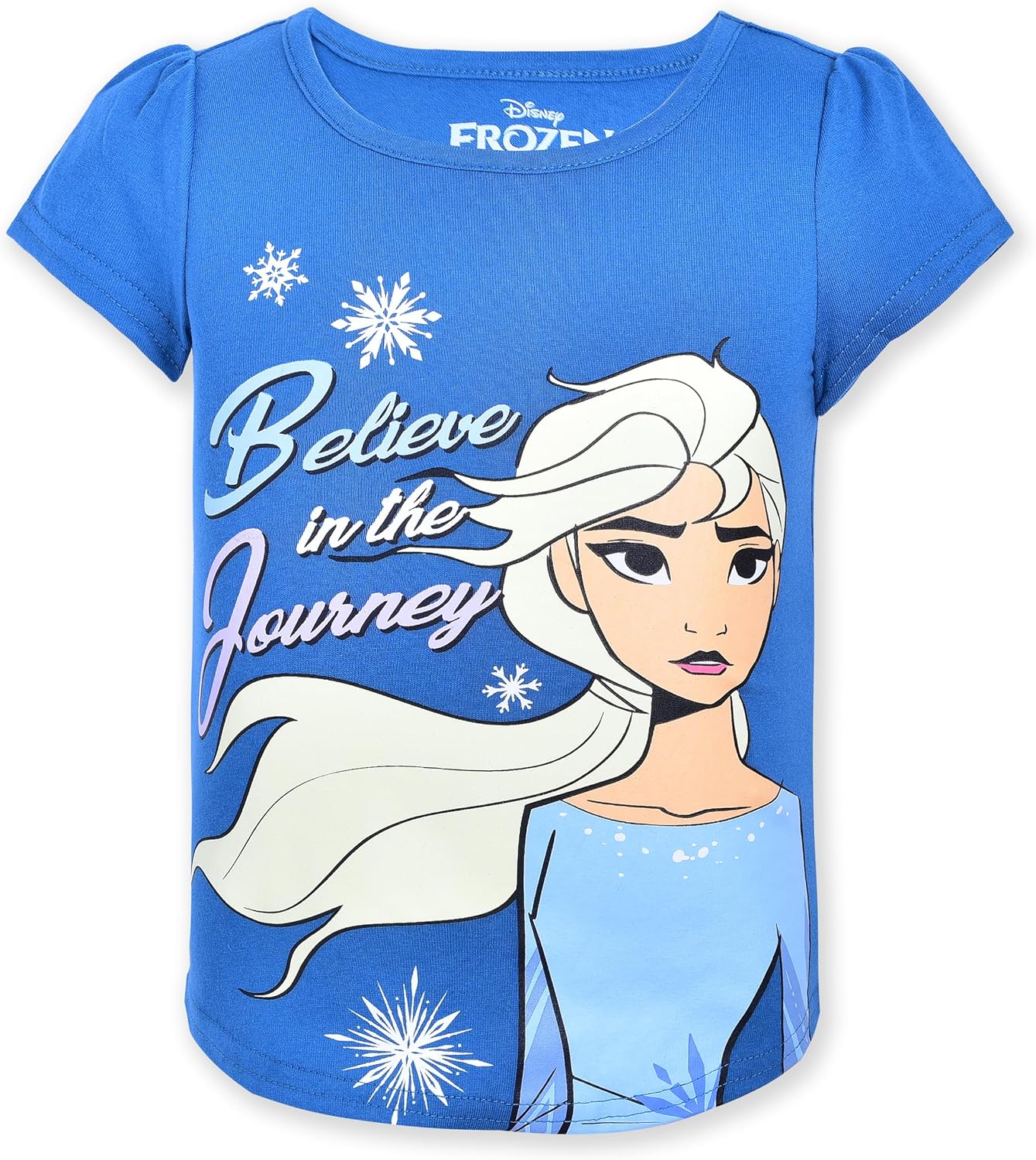 Disney Frozen Girls 4 Pack Short Sleeve T-Shirt for Toddler and Big Kids - Image 3