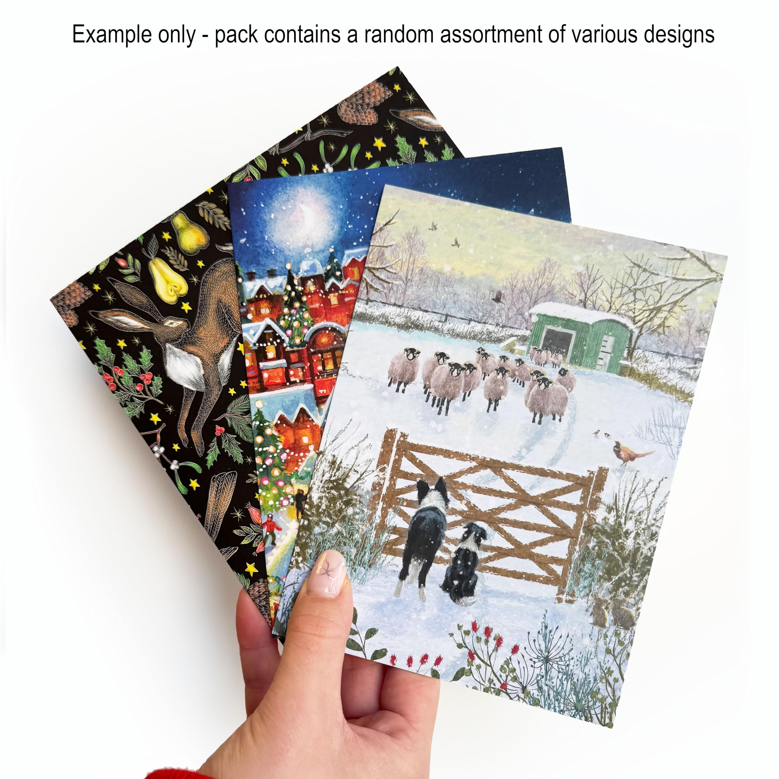Museums & Galleries Charity Christmas Cards Pack of 30 - Festive Animals, Winter Scenes & Santa - Assorted Premium Greeting Cards Multipack with Envelopes - Supporting UK Charities - Image 3