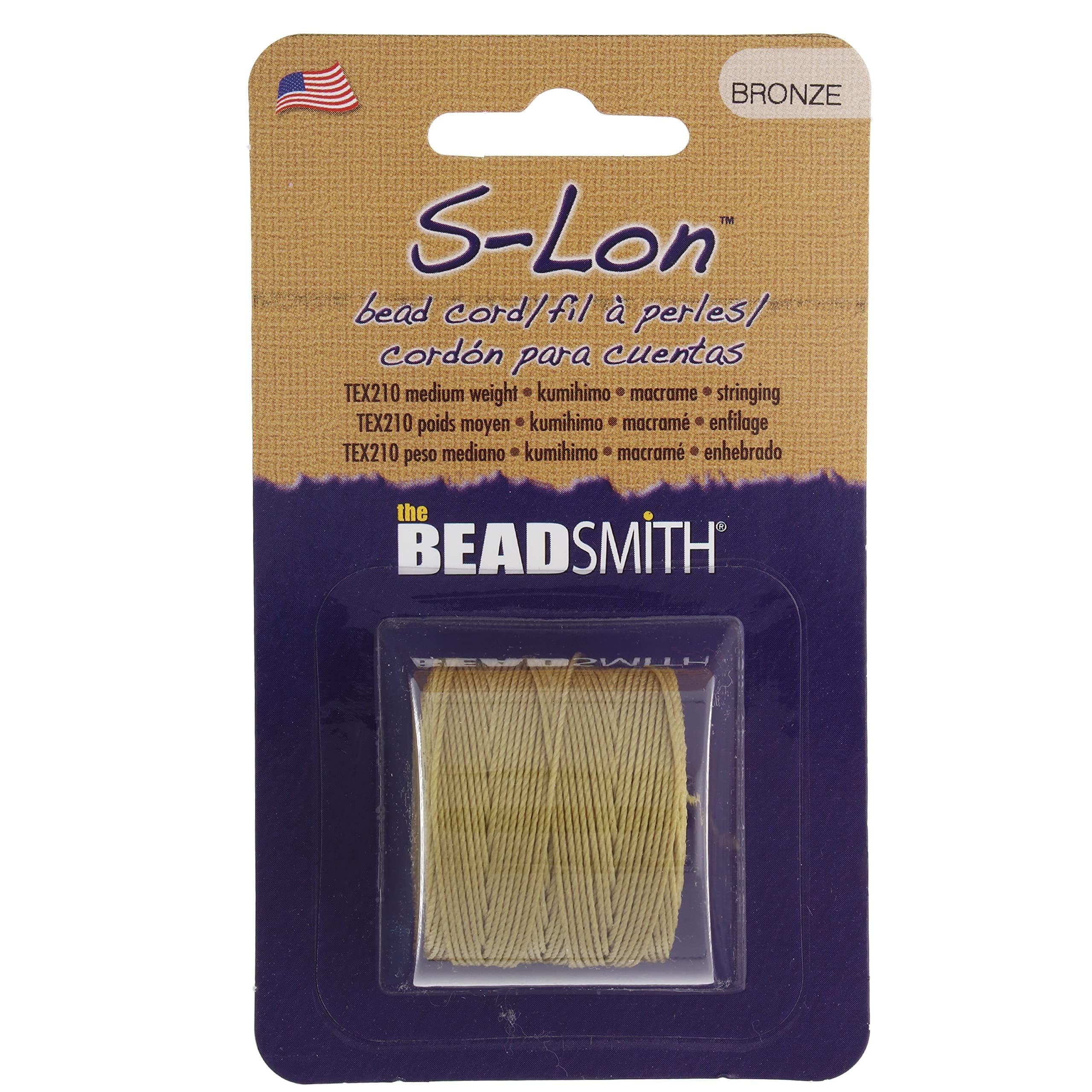 Super-LON Cable BeadSmith - 18 Nylon Trenzado tamaño # - Coral Brillante (77 Yardas Carrete)