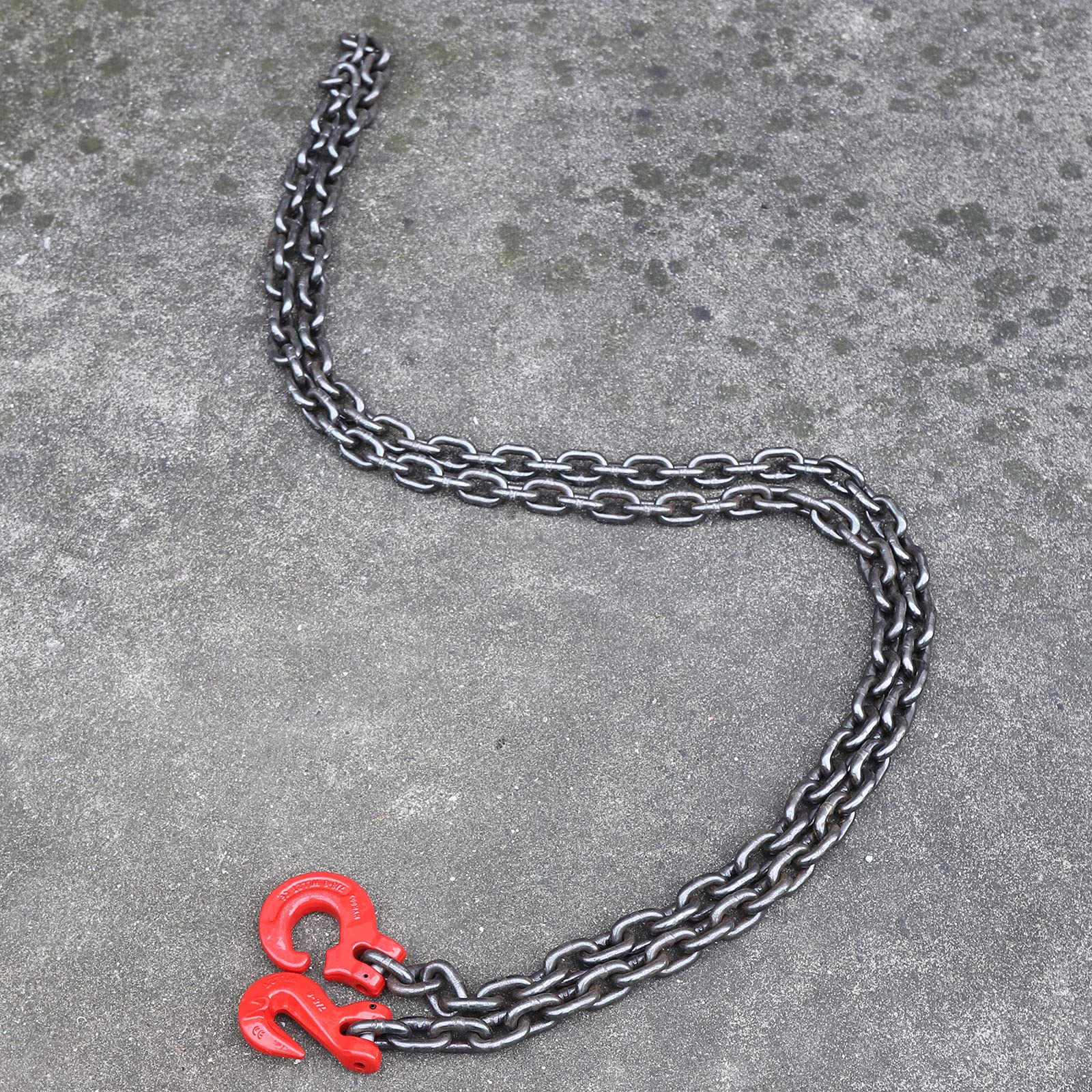 Chaîne à 1 brin, résistante à l'usure, chaîne de 8 mm de diamètre, capacité de charge 2T, longueur 3 m.