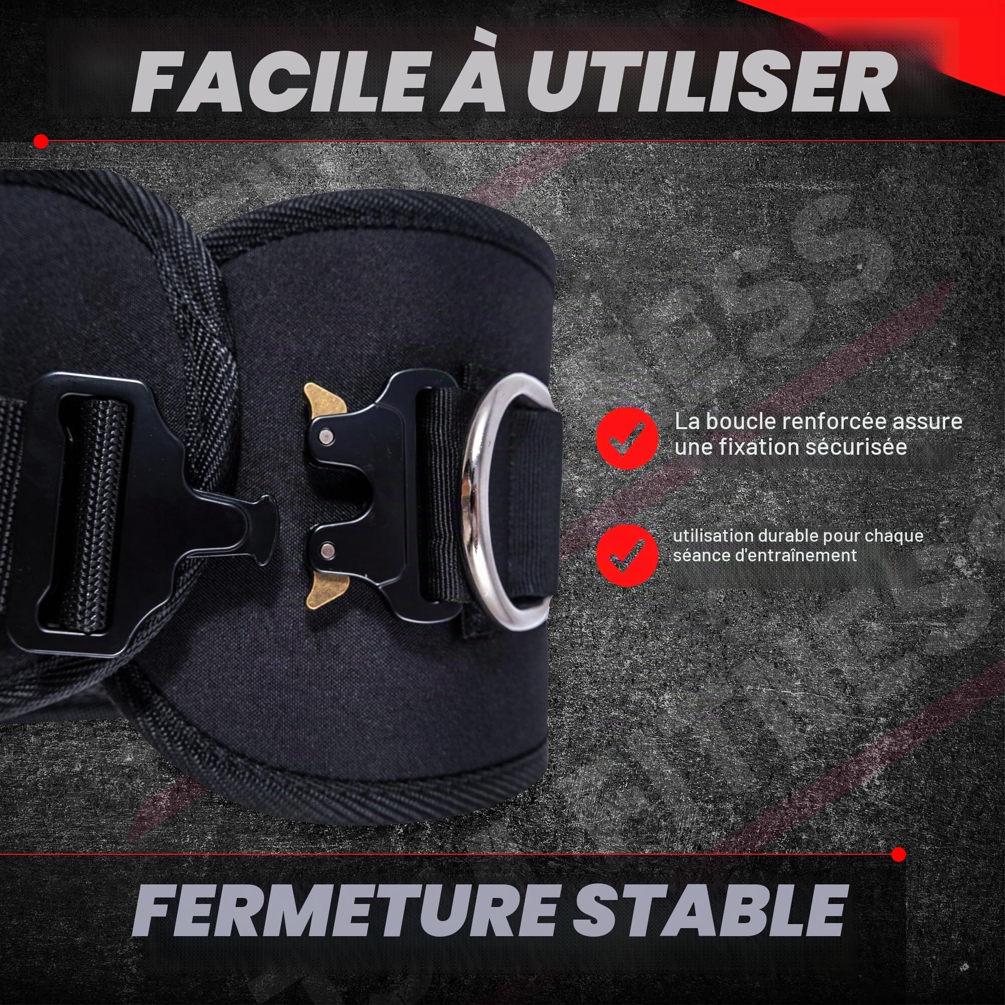 Ceinture Lestée Musculation avec Chaîne Acier 240kg - Ceinture Musculation Homme + 2 Mousquetons, Confort Néoprène pour Dips, Tractions, Haltérophilie, Bodybuilding, CrossFit & Fitness