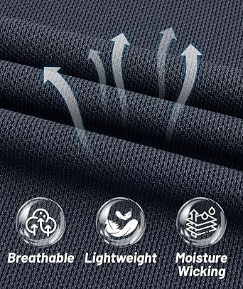 ZITY Men's Polo Shirts Tactical Lightweight Moisture Wicking Long Sleeve Golf Sports Performance Shirts Work Tee