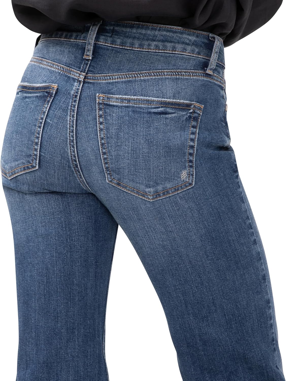 Silver Jeans Co. Women's Avery High Rise Curvy Fit Trouser Leg Jeans