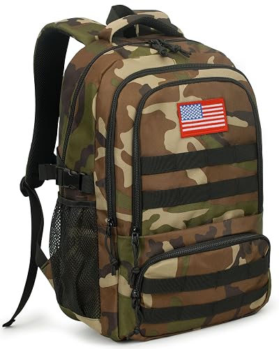 Bunnychill 30L Tactical Camo Backpack for Boys 900D