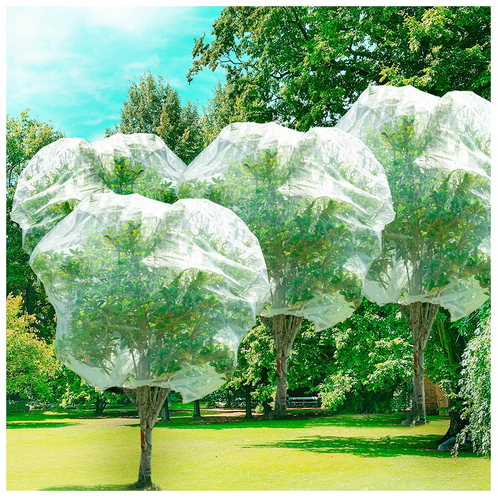 4 Pcs Plant Barrier Net Mesh, Plant Barrier Net Mesh, Bird Netting, Barrier Bags for Vegetables Fruits, Tomato Plant Netting for Protect Plants from