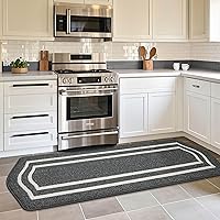 Vista 10 de COSY HOMEER Kitchen Rugs and Mats 24"x48" Non Slip Kitchen Mats for Floor Washable Kitchen Runner Rug Stain Resistant Standing Mat for Beige