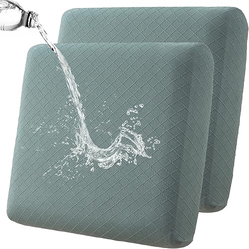 Miniatura 23 de Fuloon Fundas de cojín impermeables para sofá, fundas elásticas para cojín de asiento de sofá, protector de muebles sólido lavable, adecuado para