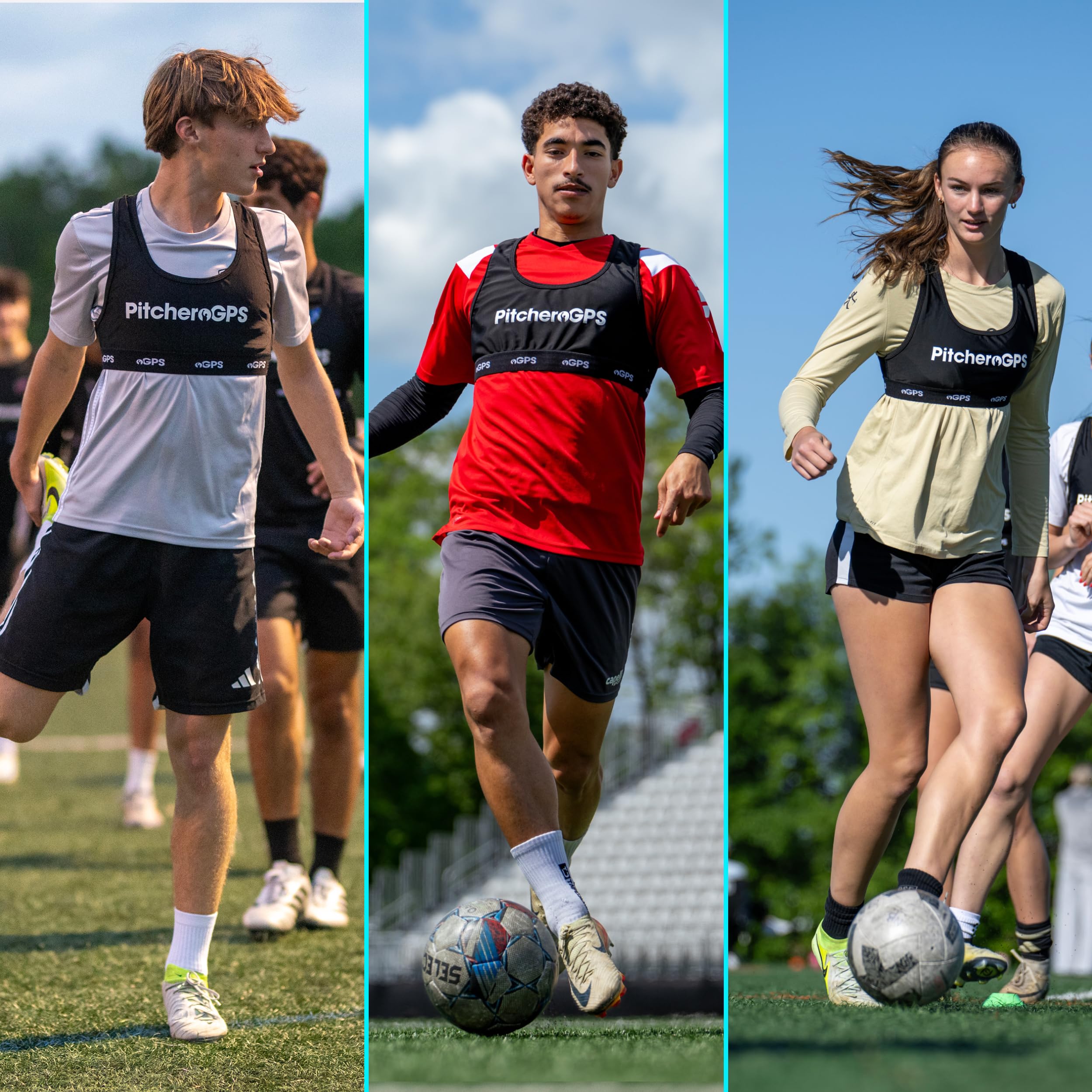 Tracker calcio e gilet, 18 metriche chiave, abbonamento 60 giorni. Attrezzatura per monitorare prestazioni e forma fisica (Adulto S)