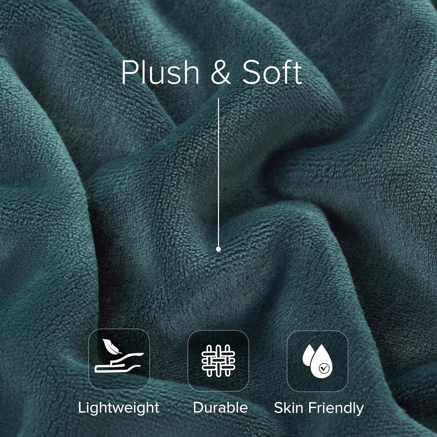 Casual Living Full/Queen Fleece Blanket Fluffy Soft Warm Cozy Bed Blankets for Bedroom Decor Plush Thick Fuzzy Oversized Big Flannel Throw for Bed Chair or Outdoor, 90-inch x 90-inch, Dark Green - Image 4